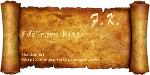 Fürjes Kitti névjegykártya