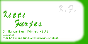 kitti furjes business card